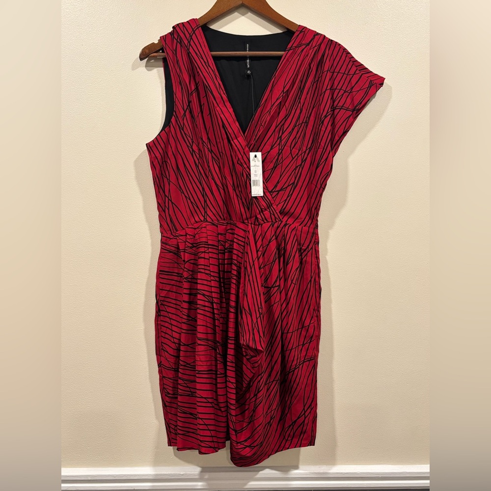 W118 by‎ Walter Baker Red and Black Asymmetrical Dress